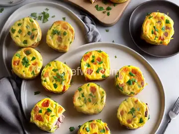 Mini Ham and Swiss Frittatas