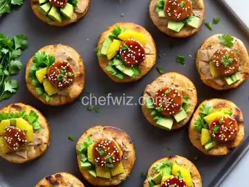 Mini Pineapple-Teriyaki-Glazed Salmon Burgers With Avocado Recipe