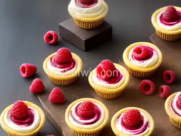 Mini Raspberry Swirl Cheesecakes