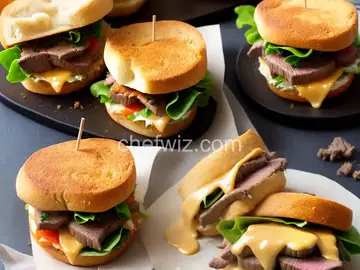 Mini Roast Beef and Cheese Sandwiches