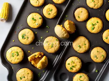 Mini Southwestern Corn Pup Muffins with Fiesta Dipping Sauce