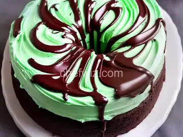 Mint Buttercream Frosting With Dark Chocolate Glaze