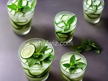 Mint-Cucumber Mojitos