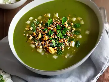 Minty Garlic Scape Soup