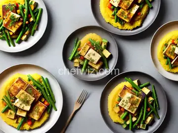 Miso Polenta With Spring Vegetables and Tofu