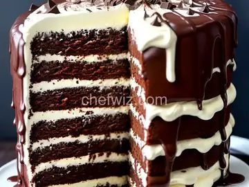 Mocha Layer Cake with Chocolate-Rum Cream Filling