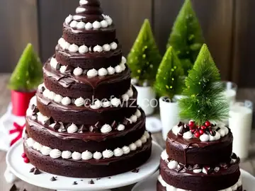 Moist Chocolate Cake Xmas Trees