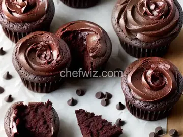 Moist Flourless Chocolate Cupcakes