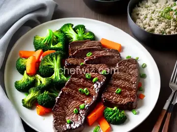 Mongolian Glazed Steak with Broccoli
