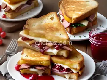 Monte Cristo Sandwich (Fried Ham and Swiss with Red Currant Jelly) Recipe