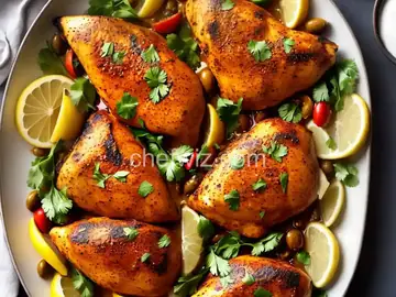 Moroccan Chicken with Green Olives and Lemon