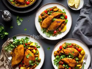 Moroccan Chicken with Saffron and Preserved Lemon