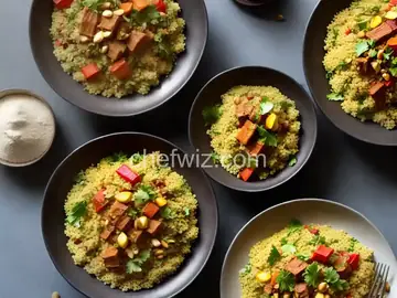 Moroccan Couscous with Rhubarb