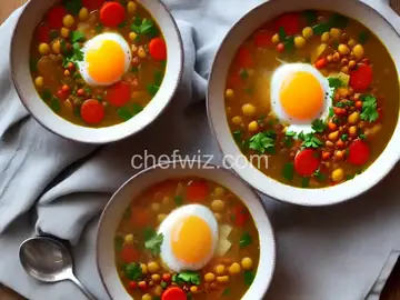 Moroccan Egg Drop Harira (Vegetable and Legume Soup)