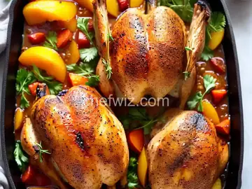 Moroccan Peach Roasted Chicken