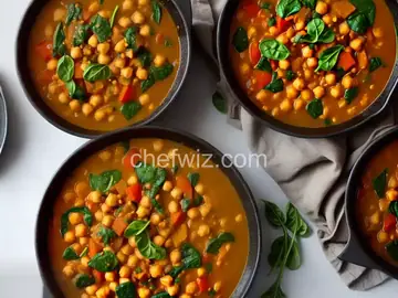 Moroccan Squash, Chickpea, and Spinach Stew