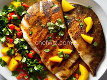 Moroccan-Style Tilapia with Cumin, Mango and Cilantro