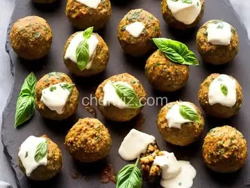 Mozzarella-Stuffed Pesto Turkey Meatballs