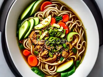 Mul Naengmyun (Cold Korean Noodle Soup With Asian Pear and Cucumber)