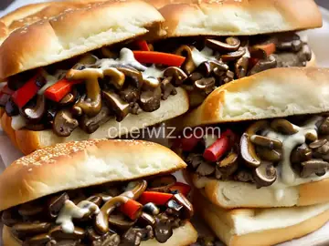 Mushroom Cheesesteak Sandwiches