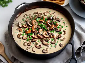 Mushroom Cream Gravy Sauce