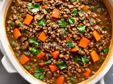 Mushroom Lentil Barley Stew
