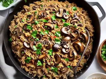 Mushroom Orzo
