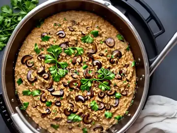 Mushroom Risotto Cooked in the Instant Pot
