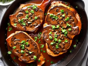 Mushroom Sauce Baked Pork Chops