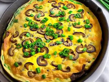 Mushroom, Scallion, and Cheese Omelet