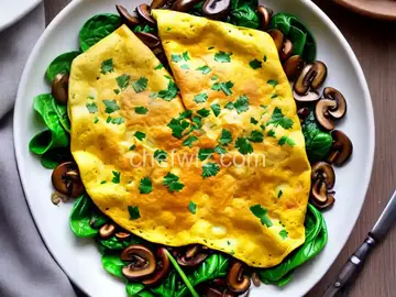 Mushroom Spinach Omelet