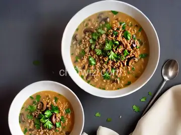 Mushroom and Farro Soup