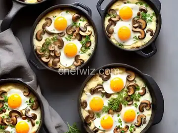 Mushroom and Gruyère Eggs en Cocotte Recipe