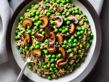 Mushroom and Pea Risotto