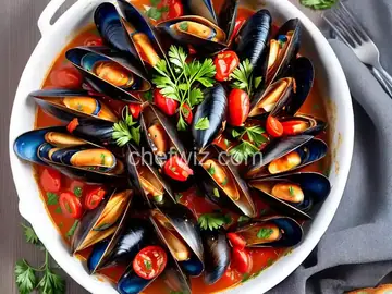Mussels with Tomatoes and Garlic