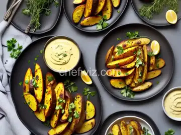Mustard Aioli Grilled Potatoes with Fine Herbs
