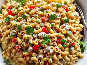 My Mom's Awesome Macaroni Salad (enough to feed a crowd!)