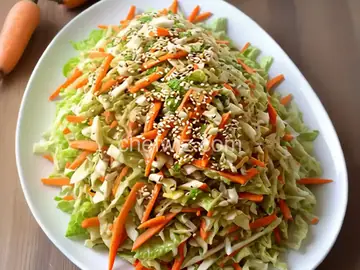 Napa Cabbage Slaw with Carrots and Sesame