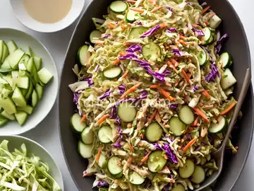 Napa Cabbage and Cucumber Slaw