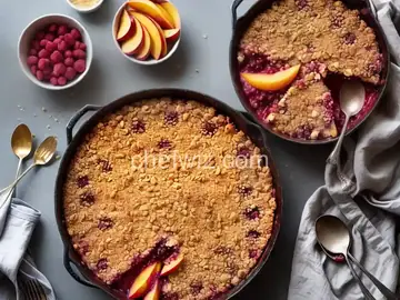 Nectarine-Raspberry Crumble