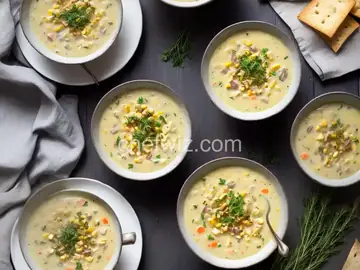 New England Clam and Corn Chowder with Herbs