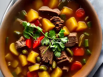 New Mexico Green Chile Brisket Stew