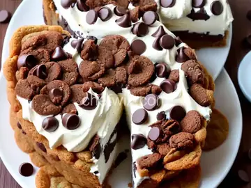 No Bake  Chocolate Chip Cookie Pie  ( made with Chips Ahoy)...