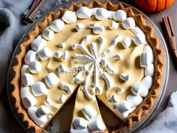 No Bake Marshmallow Pumpkin Pie