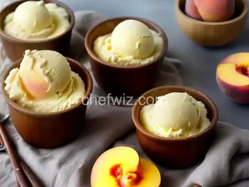 No-Churn Peach Sorbet