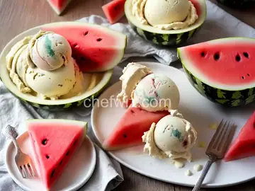 No-Churn Watermelon Ice Cream Slices