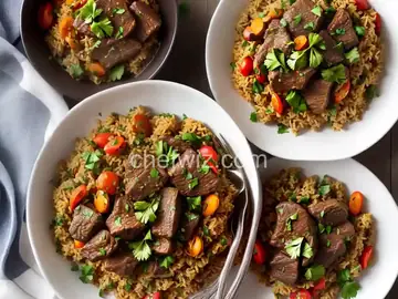 North African Beef and Brown Rice