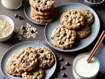 Oatmeal, Cranberry and Chocolate Chunk Cookies