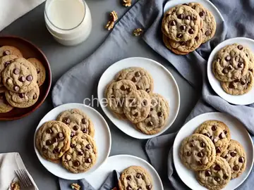 Oatmeal-Milk Chocolate Chip Cookies with Walnuts