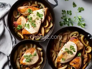 Olive Oil–Confit Chicken With Cipolline Onions